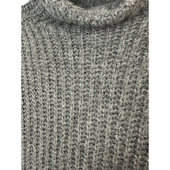 Abercrombie & Fitch Size Medium Gray Turtleneck Tunic Sweater Wool Blend Women's - Picture 3 of 10
